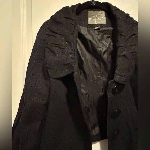 Mac & Jac Black Tailored Blazer with Prominent Collar Size 6, Like New - Picture 5 of 14